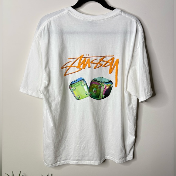 Stussy Other - Stussy Iridescent Dice Graphic Tee White XXL